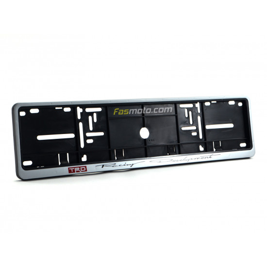 Toyota TRD Racing Development Single Row 530mm Vehicle Registration License Plate Frame (Silver) Toyota TRD Racing Development Single Row 530mm Vehicle Registration License Plate Frame (Silver)
