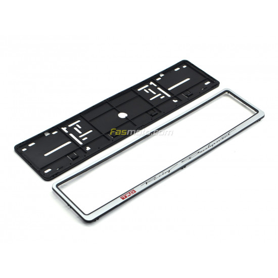 Toyota TRD Racing Development Single Row 530mm Vehicle Registration License Plate Frame (Silver) Toyota TRD Racing Development Single Row 530mm Vehicle Registration License Plate Frame (Silver)