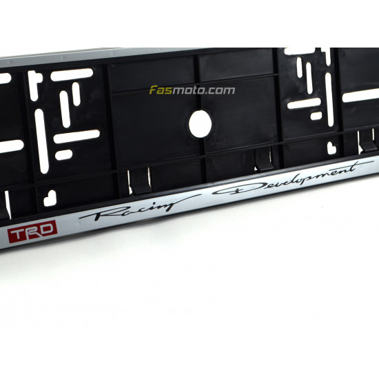 Toyota TRD Racing Development Single Row 530mm Vehicle Registration License Plate Frame (Silver) Toyota TRD Racing Development Single Row 530mm Vehicle Registration License Plate Frame (Silver)