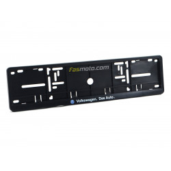 Volkswagen Das Auto Single Row 530mm Vehicle Registration License Plate Frame (Black)