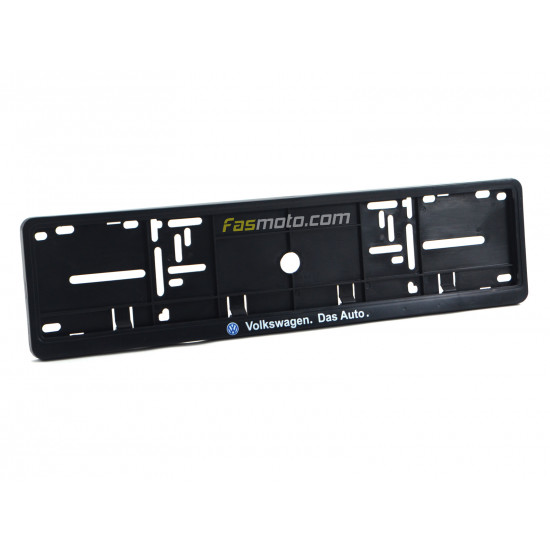 Volkswagen Das Auto Single Row 530mm Vehicle Registration License Plate Frame (Black)