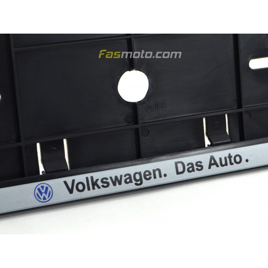 Volkswagen Das Auto Single Row 530mm Vehicle Registration License Plate Frame (Silver) Volkswagen Das Auto Single Row 530mm Vehicle Registration License Plate Frame (Silver)