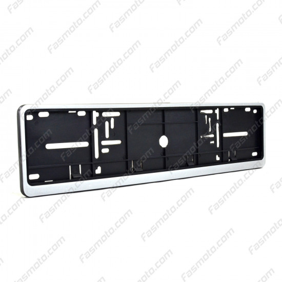 Plain Silver Single Row 530mm Vehicle Registration License Plate Frame Plain Silver Single Row 530mm Vehicle Registration License Plate Frame