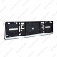 Plain Silver Single Row 530mm Vehicle Registration License Plate Frame