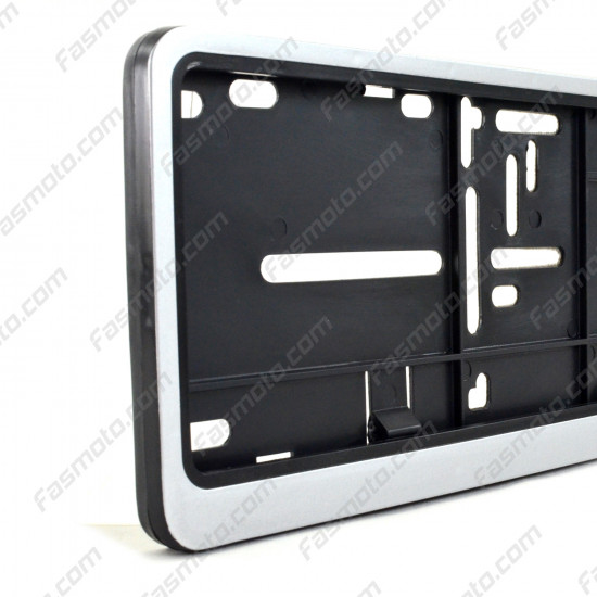 Plain Silver Single Row 530mm Vehicle Registration License Plate Frame Plain Silver Single Row 530mm Vehicle Registration License Plate Frame