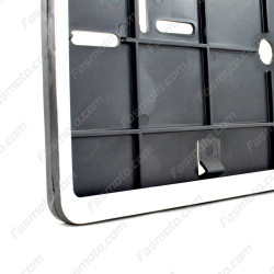 Plain Silver Double Row 335mm Vehicle Registration License Plate Frame