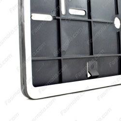Plain Silver Double Row 335mm Vehicle Registration License Plate Frame
