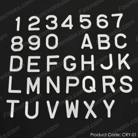 Crystal Letterings 60mm Height - CRY01 (Sold per Letter) Crystal Letterings 60mm Height - CRY01 (Sold per Letter)