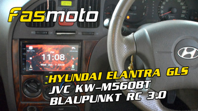 Hyundai Elantra GLS 3rd Gen JVC KW-M560BT Blaupunkt RC 3.0