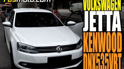 Kenwood DNX535VBT installed on the Volkswagen Jetta