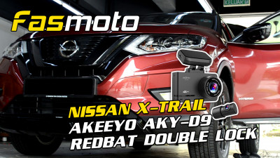 Nissan X-Trail AKEEYO AKY D9 Dual Channel Dash Cam Redbat Pedal Double Lock