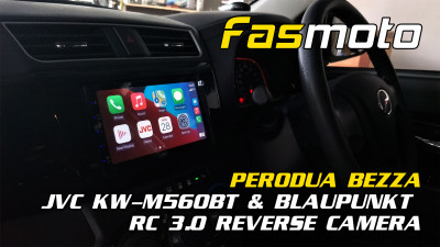 Perodua Bezza JVC KW-M560BT and Blaupunkt RC 3.0 rear Camera Install