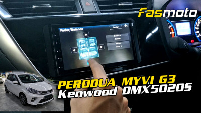 Exploring the UI on the Kenwood DMX5020S on Dareil's Perodua Myvi Advan G3