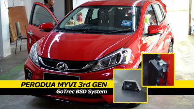 Perodua Myvi Advance (3rd Gen M300) GoTrec BSD (Blind Spot Detection System) install
