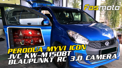 Perodua Myvi ICON JVC KW-M150BT Head Unit and Blaupunkt RC 3.0 Reverse Camera Install