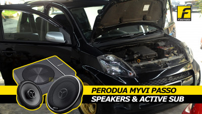 Perodua Myvi Passo Speakers and Active Subwoofer Install