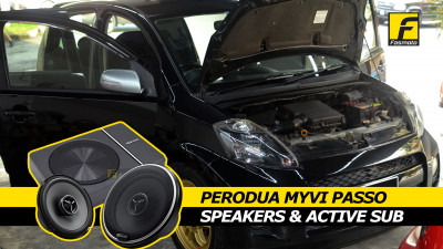 Perodua Myvi Passo Speakers and Active Subwoofer Install