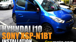 Sony XSP-N1BT Cradle Receiver Installed in a Hyundai i10