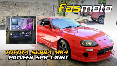 Toyota Supra MK4 A80 Pioneer SPH-C10BT Single DIN install