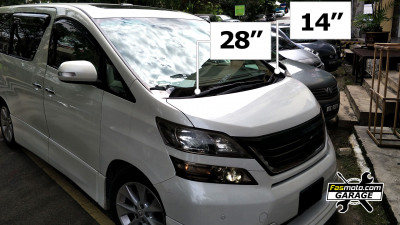 Toyota Vellfire with PIAA Aero Vogue silicone wipers installed