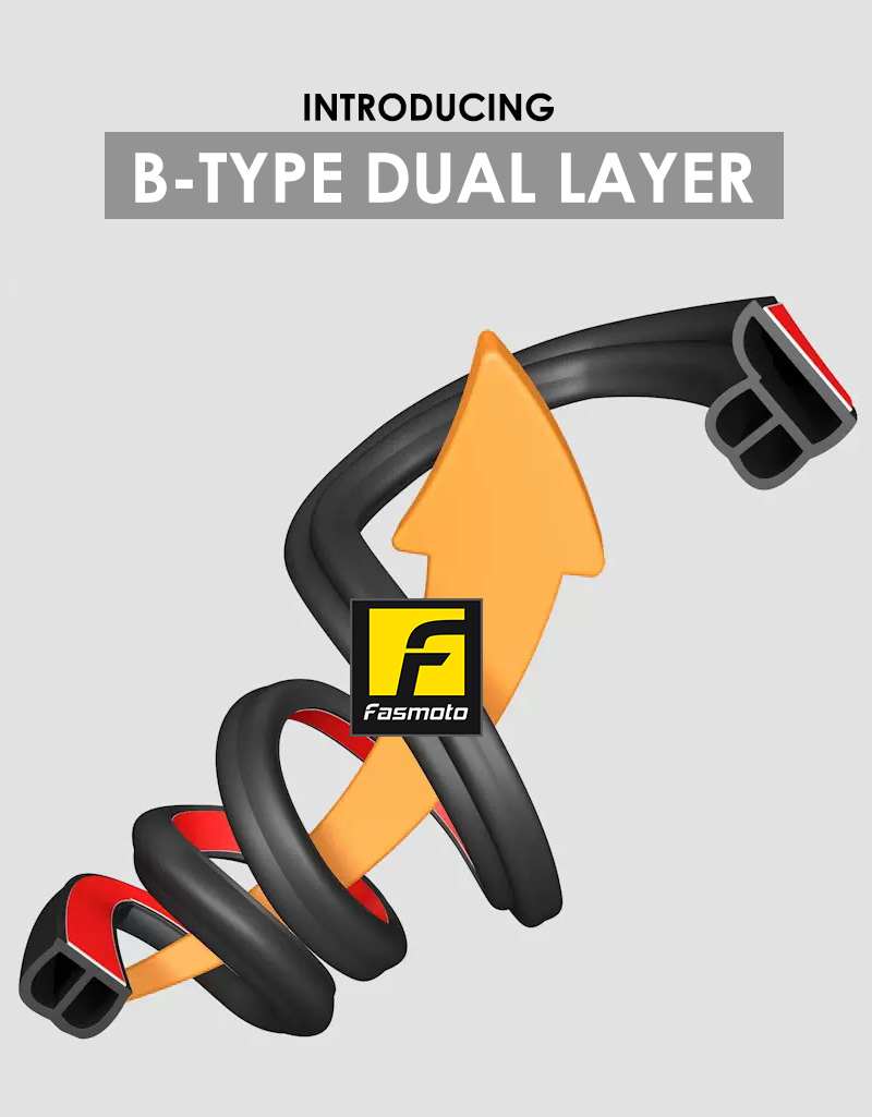 Dual Layer B Type Door Seals for Sound Proofing