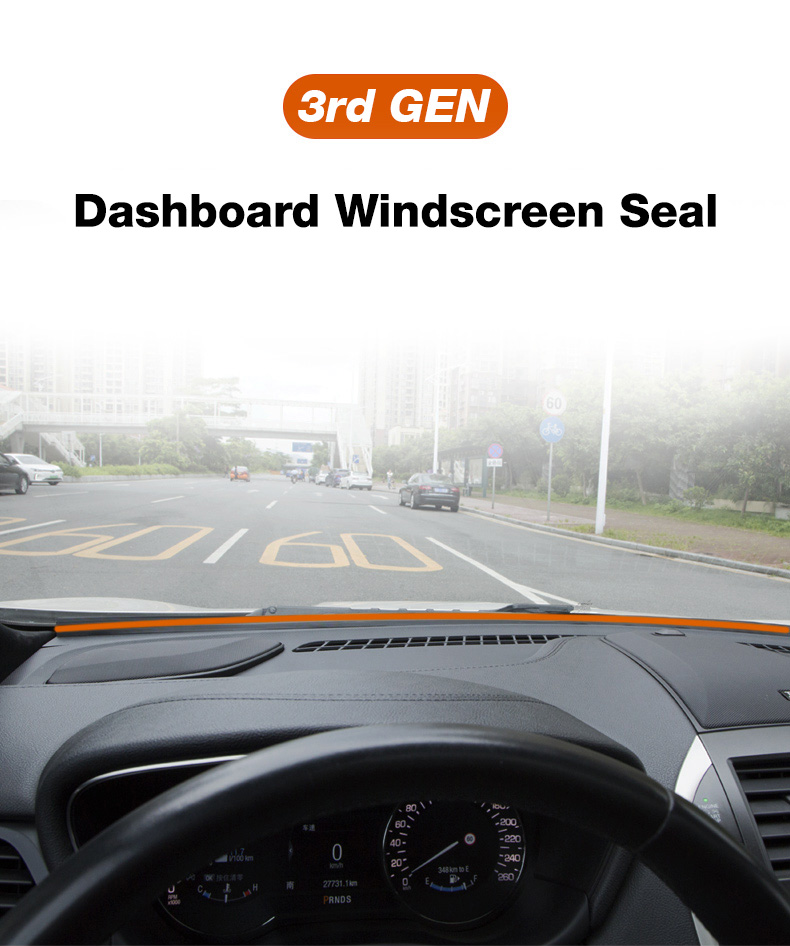 Car Windshield Windscreen Dashboard Seal for Sound Proof and Dust Proof - 1.6m