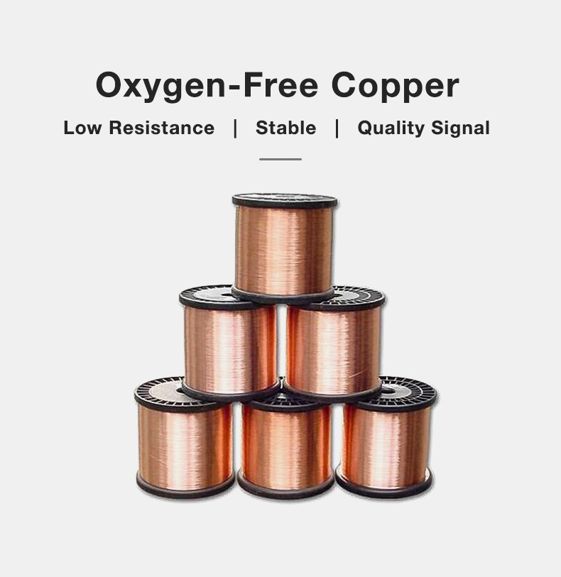Choseal QS6772 Oxygen Free Copper RCA Cable with Gold Plating Terminals