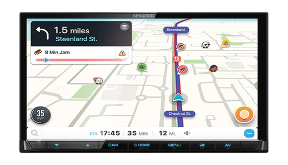 Kenwood DNX5180S Waze Screen
