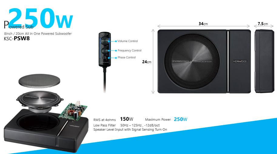 Kenwood KSC-PSW8 Active Subwoofer