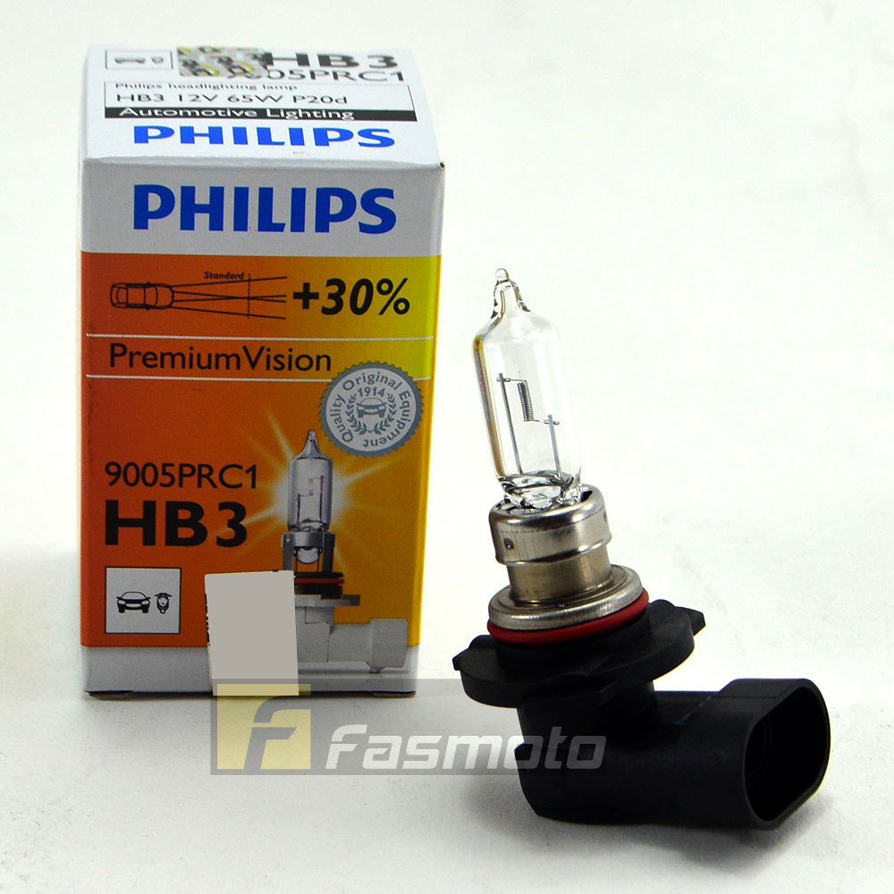 Philips 9005PRC1 HB3 Premium Vision 12V 60W P20d Single Filament Bulb 