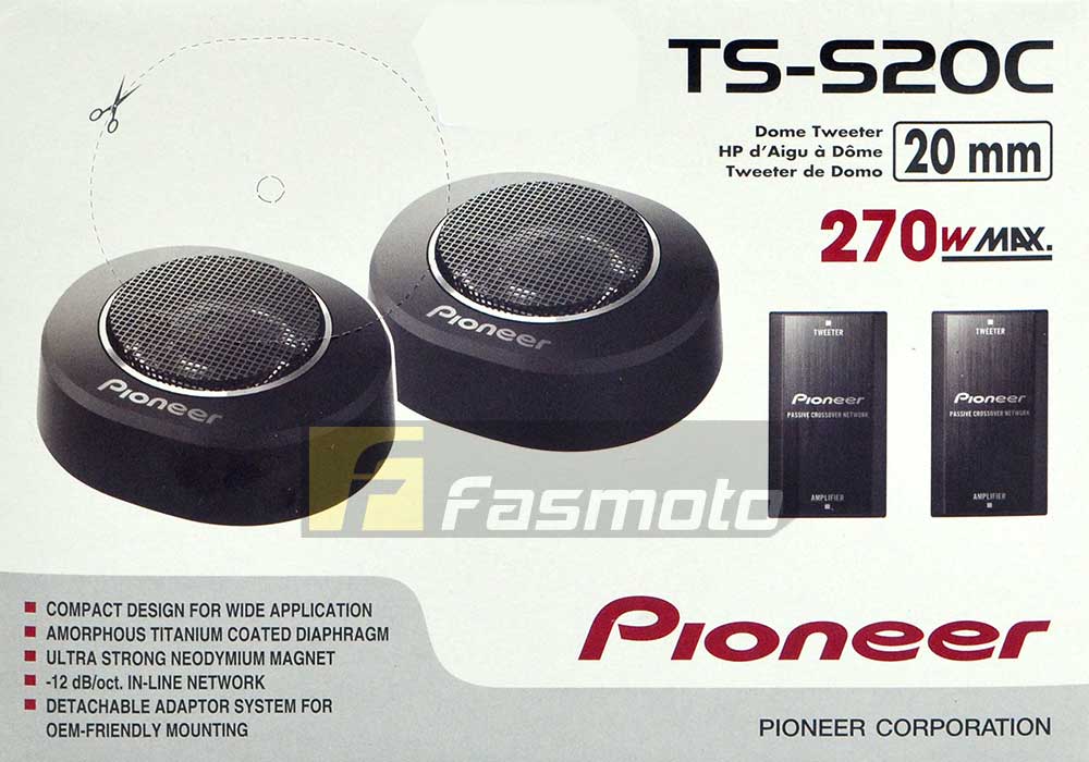 Pioneer TS-S20C 0.75 inch 20mm High Power Super Tweeter 50W RMS at 6 ohm