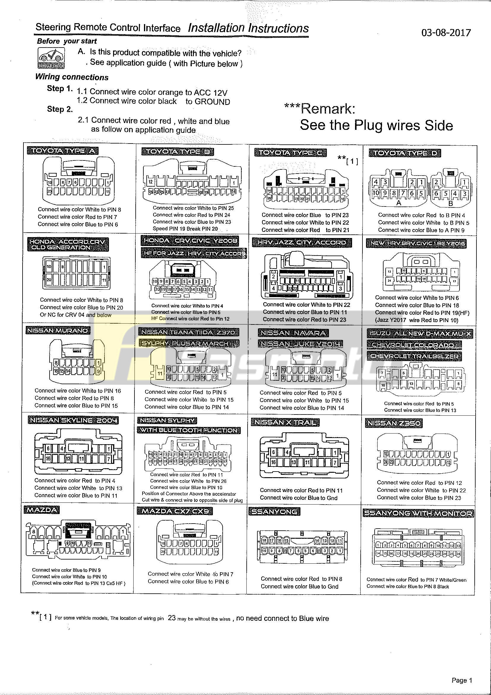 SWC-100 - Installation Instructions