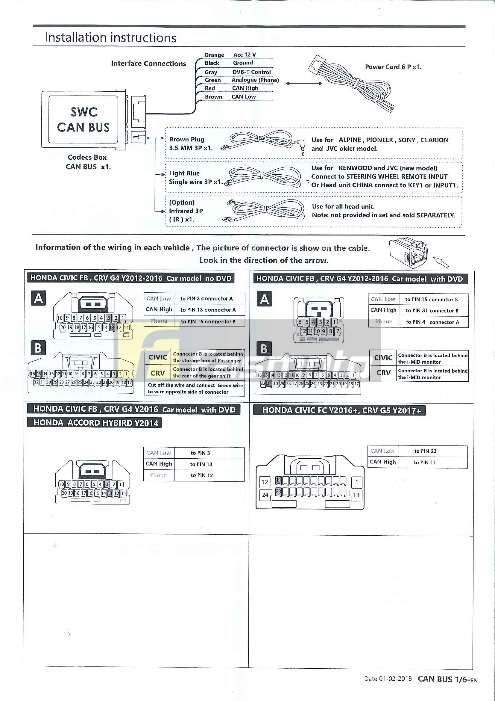 SWC-1000-D2 - Installation Instructions