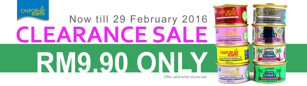 California Scents 2016 Clearance Sale
