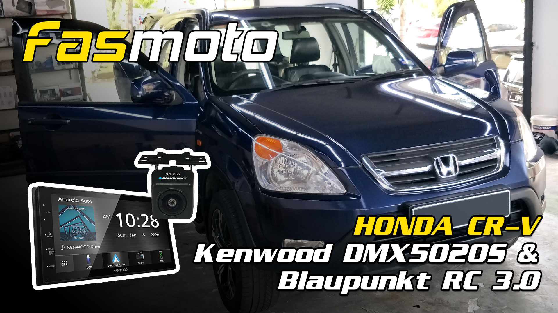 Honda CR-V 2nd Gen Kenwood DMX5020S and Blaupunkt RC 3 Reverse Camera