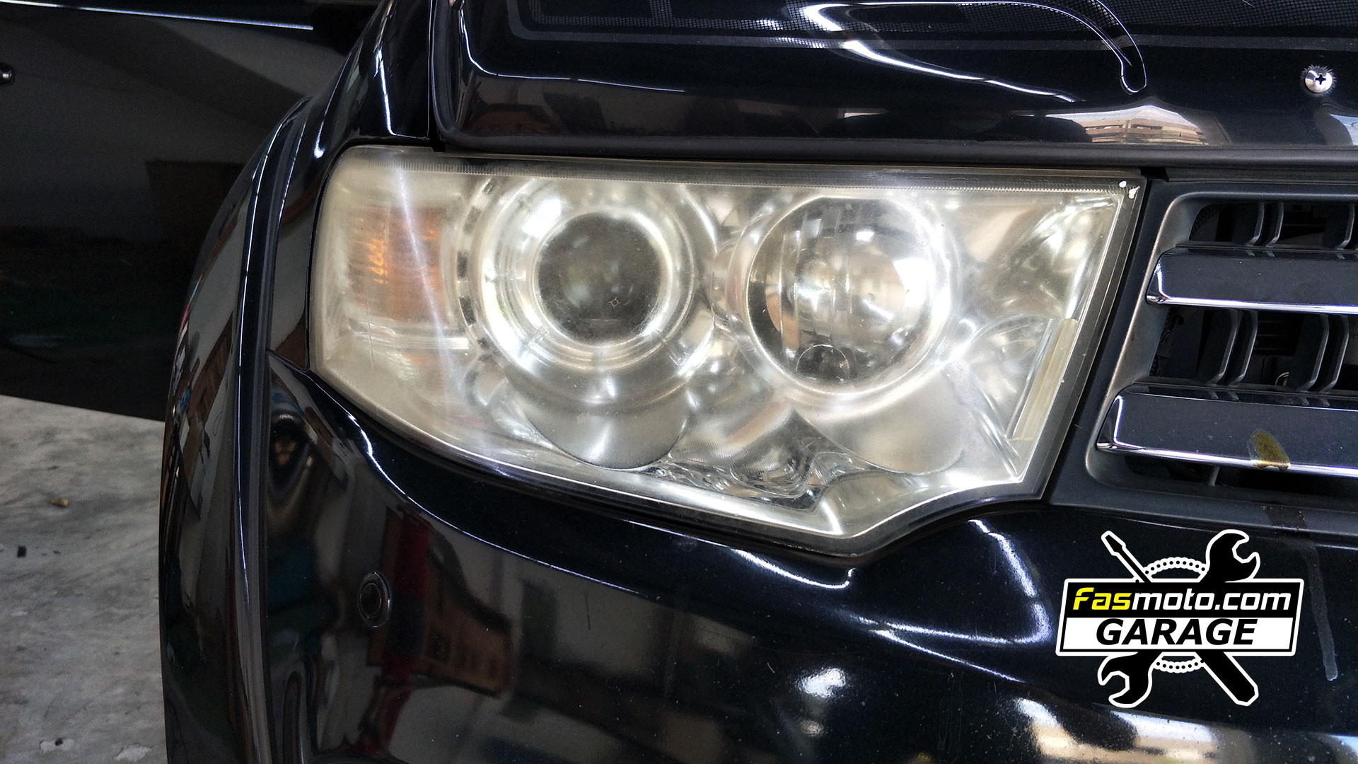 Mitsubishi Pajero Sport Headlamp Restoration (Yellowing, Oxidation, Fogged)