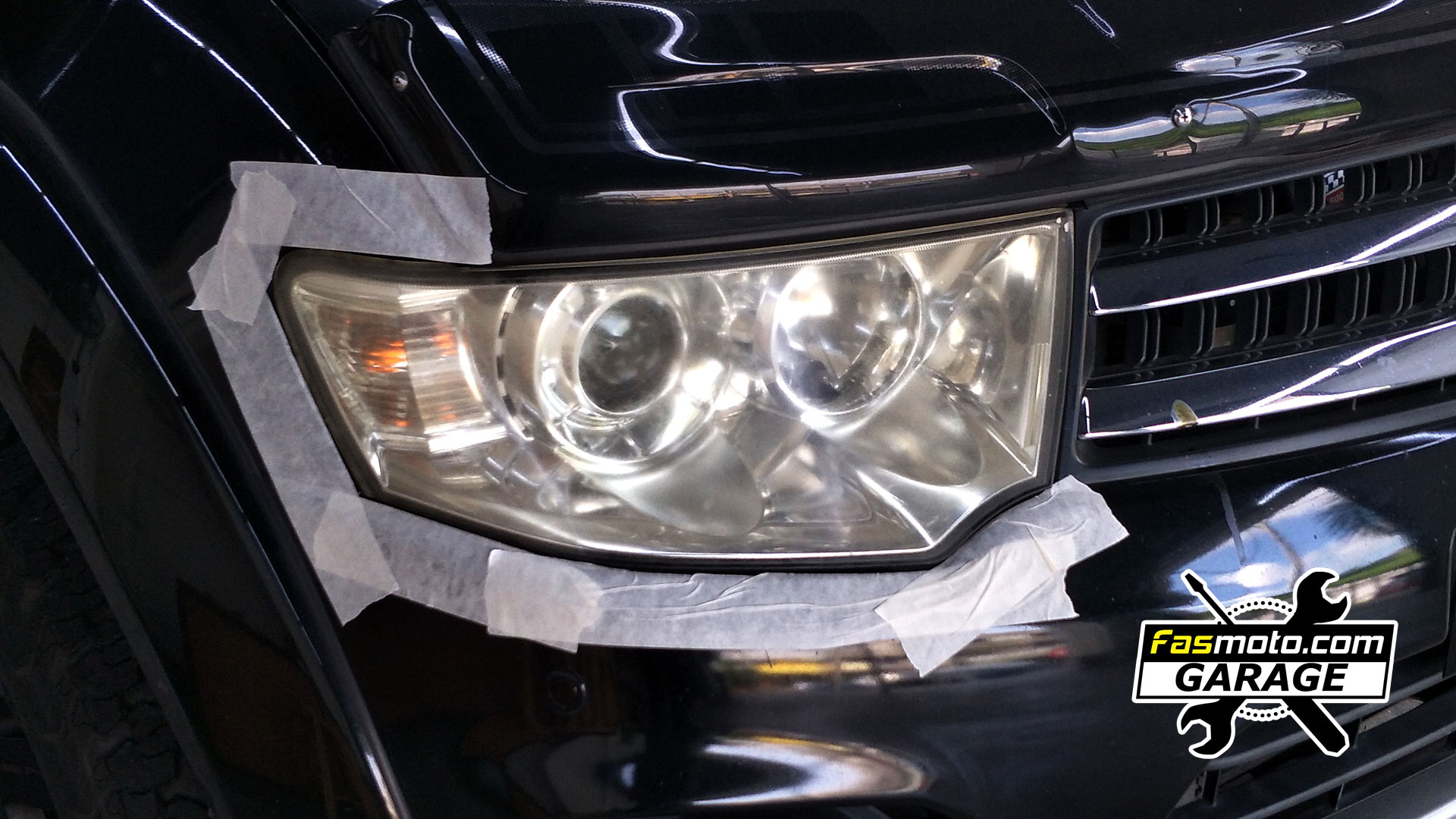 Mitsubishi Pajero Sport Headlamp Restoration (Yellowing, Oxidation, Fogged)