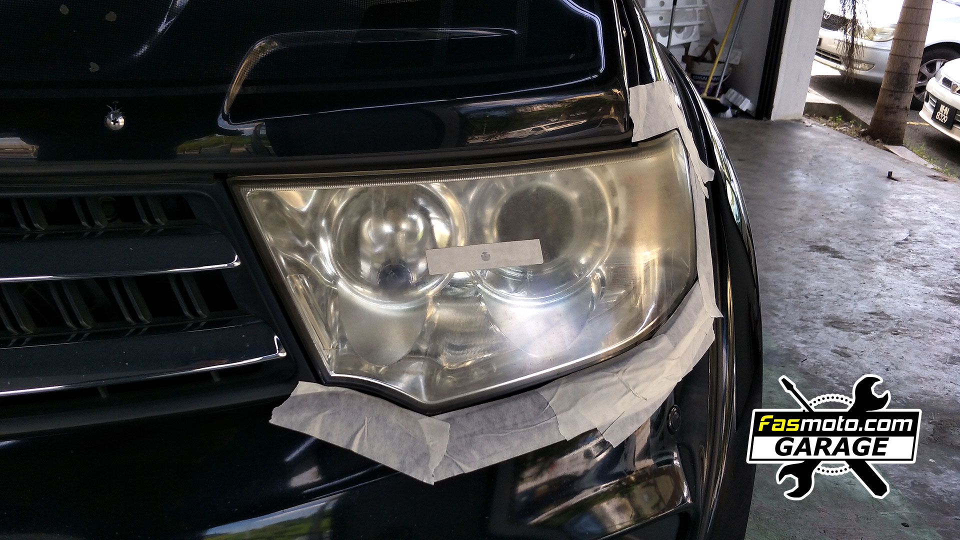 Mitsubishi Pajero Sport Headlamp Restoration (Yellowing, Oxidation, Fogged)