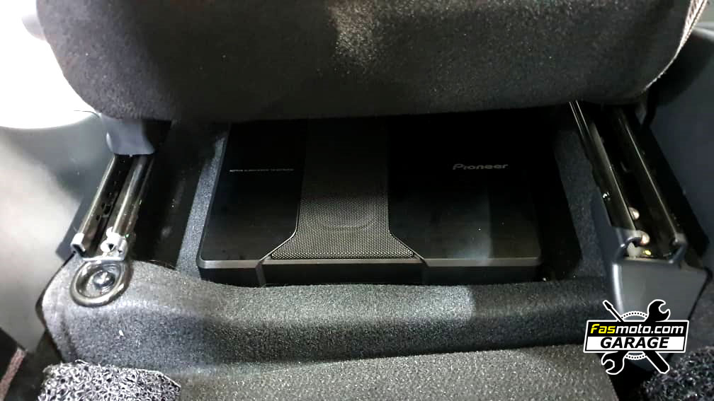 Perodua Myvi 3rd Gen Pioneer Underseat Compact Active Subwoofer Install