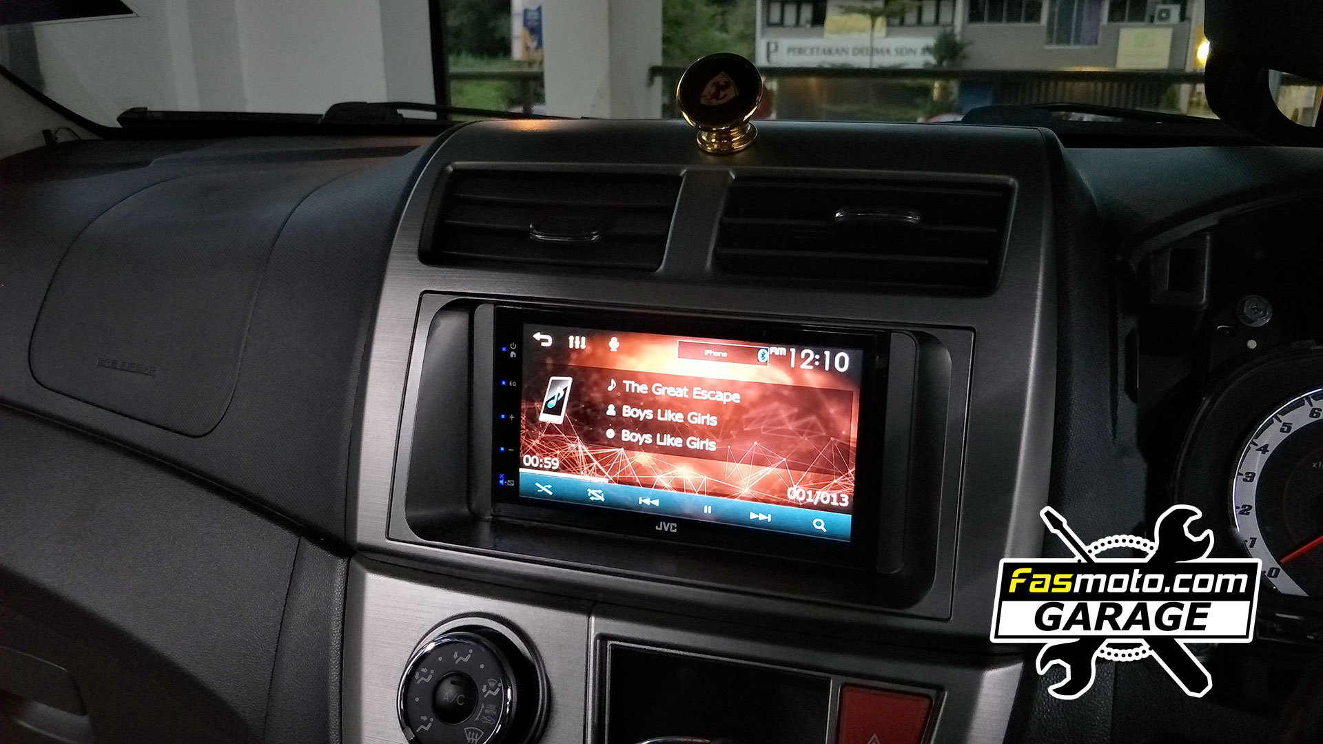 Budget JVC KW M150BT installed in the Perodua Myvi ICON