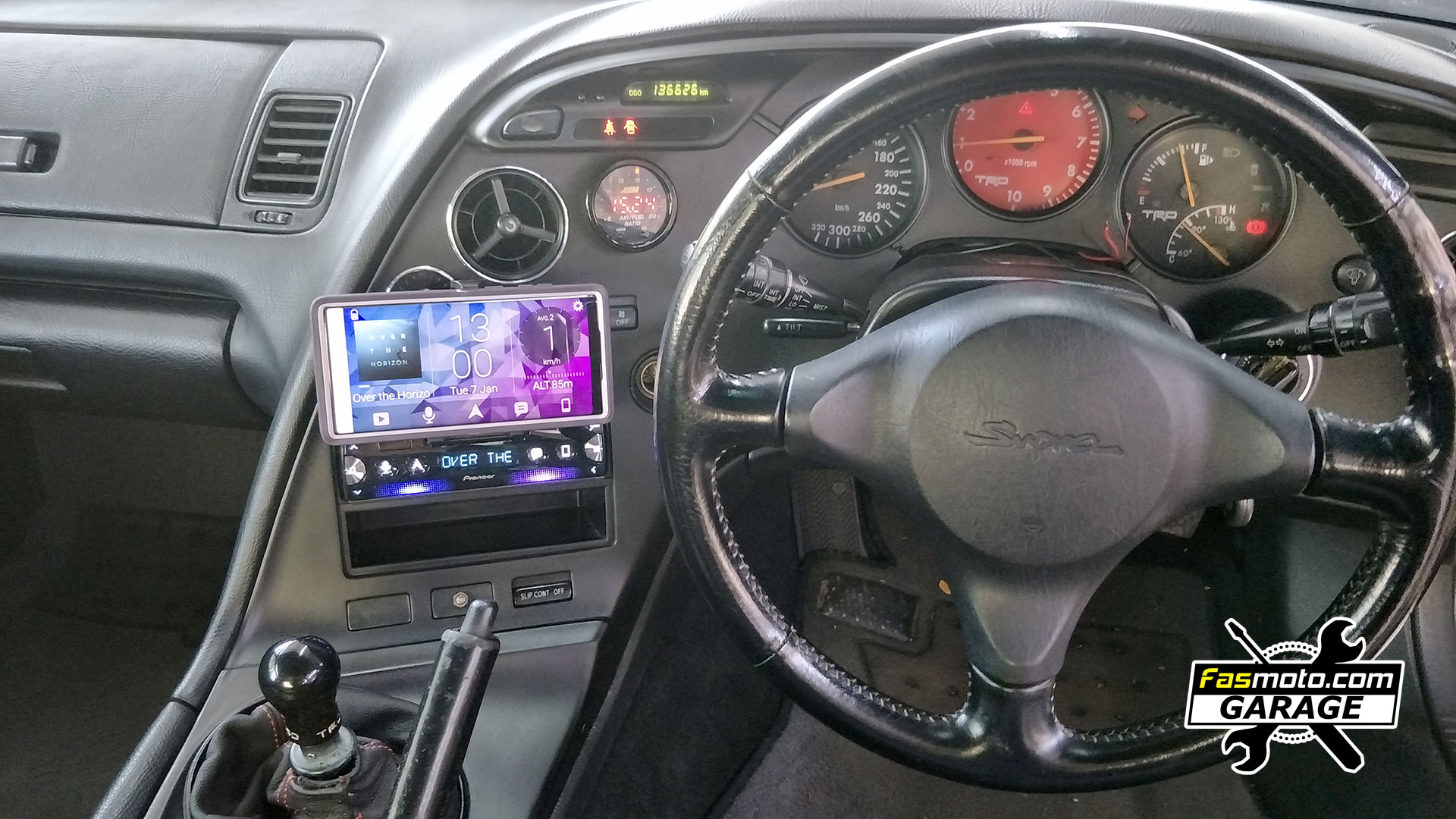 Toyota Supra MK4 A80 Pioneer SPH-C10BT Single DIN install